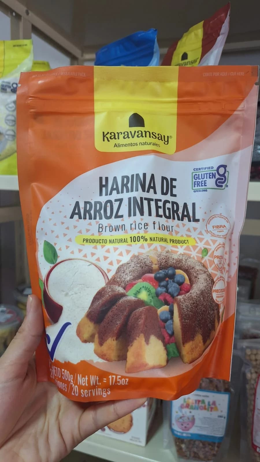 Harina de arroz integral 500grs