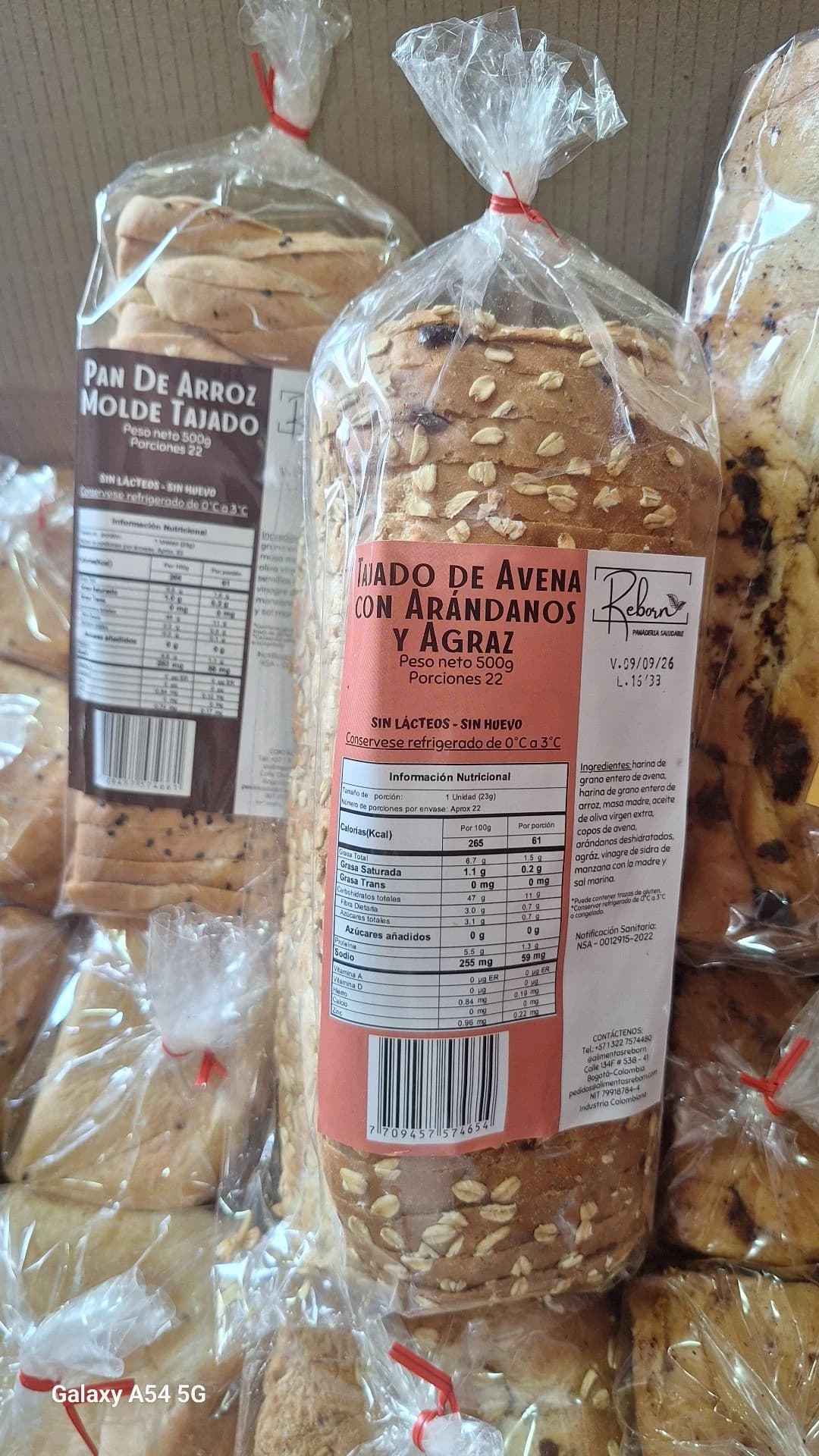 Pan de avena con arándanos Reborn