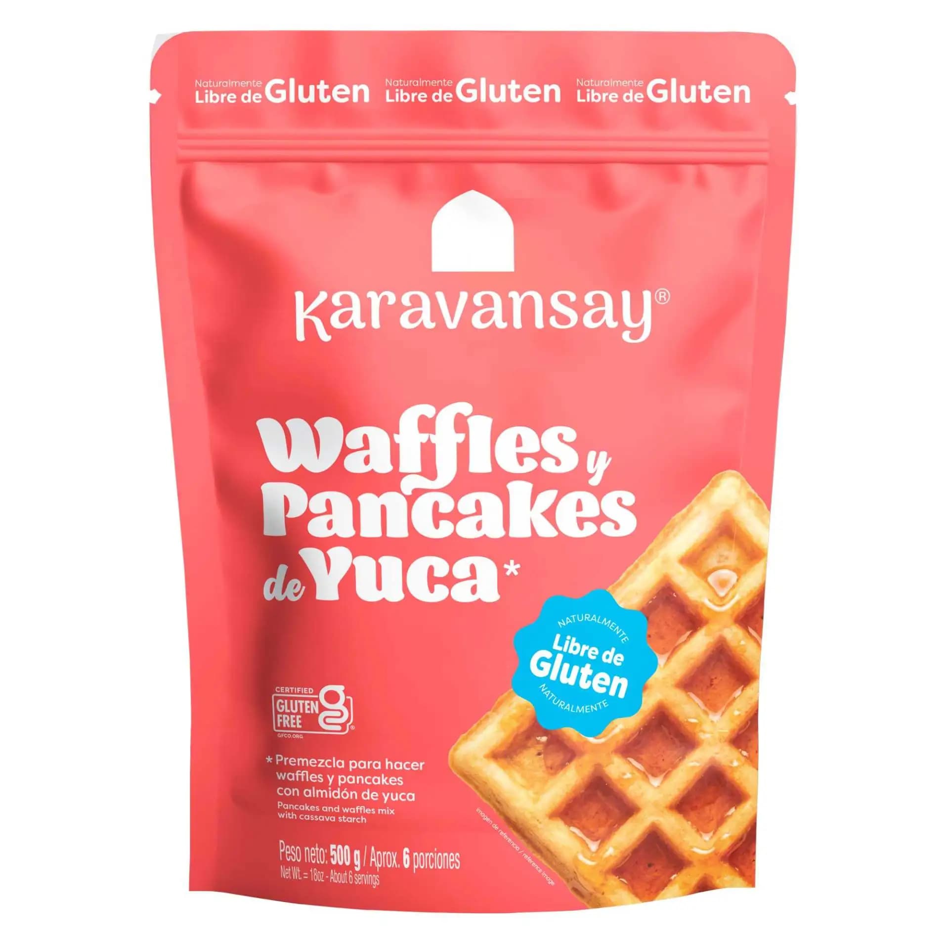 Waffles y pancakes de yuca