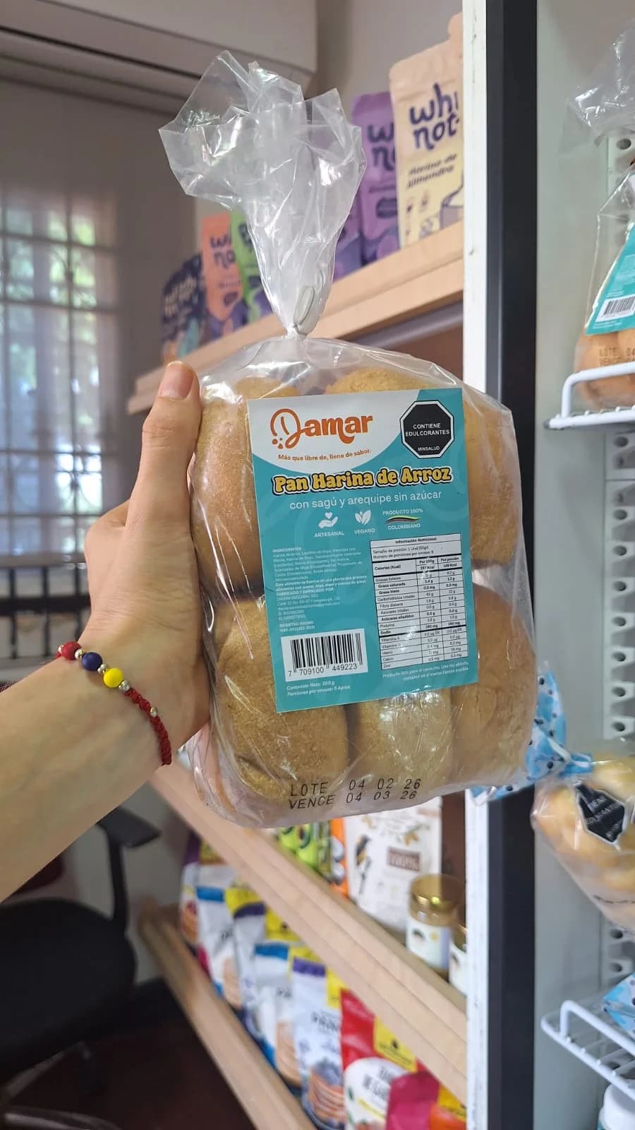 Mogollas de arroz, sagú y arequipe de almendras